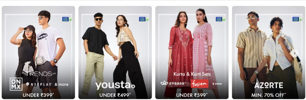 AJIO Super Cash Deals